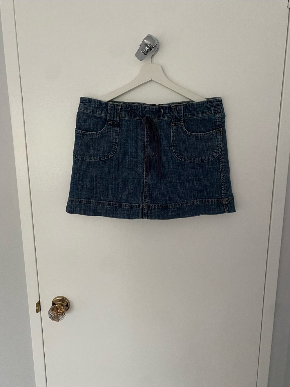 Denim Mini Skort - Dark Blue
